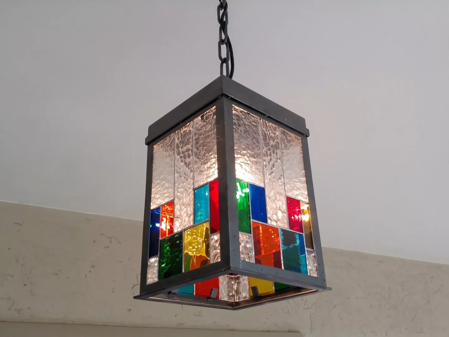 Farol colgante multicolor