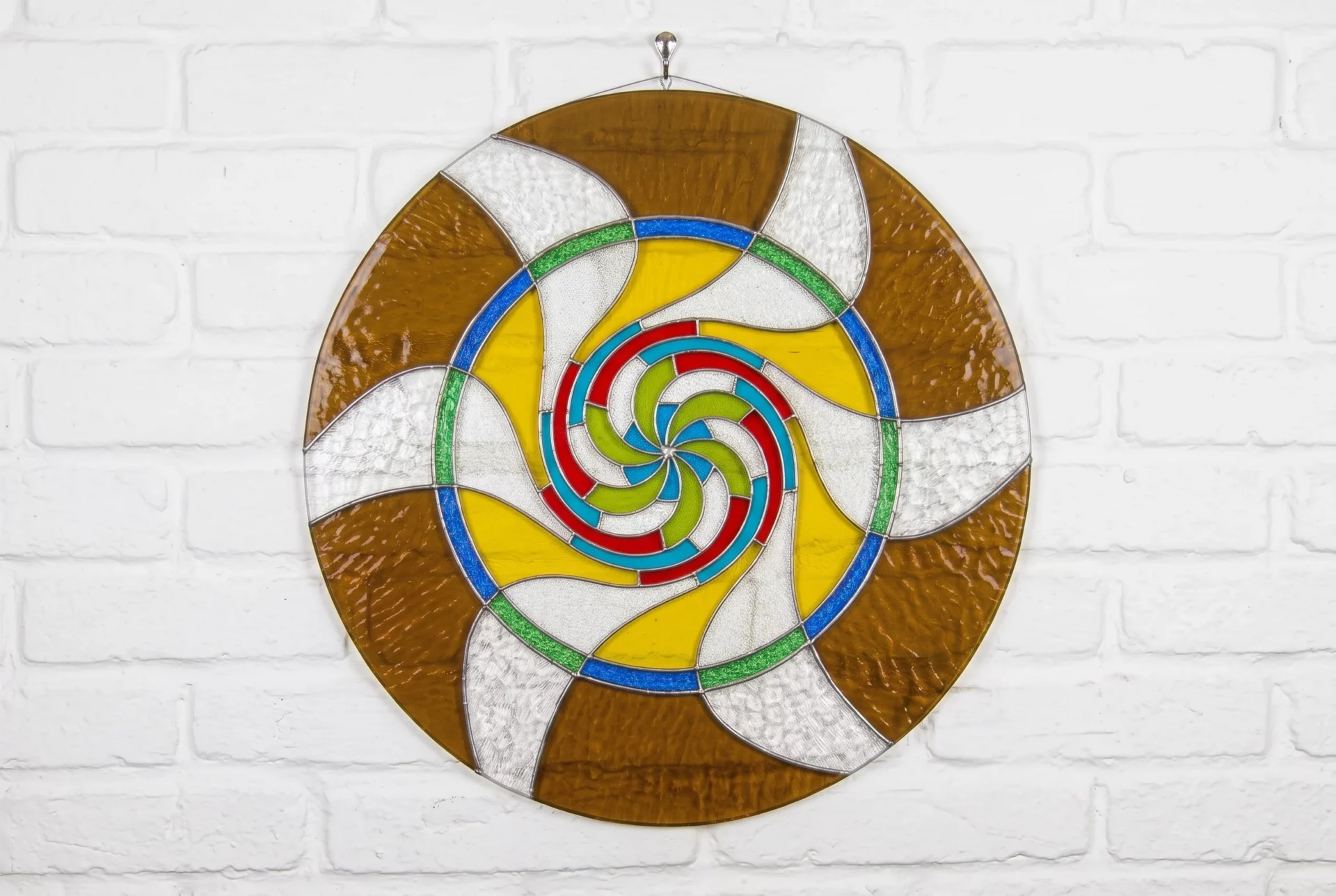 Espiral de vidrio multicolor